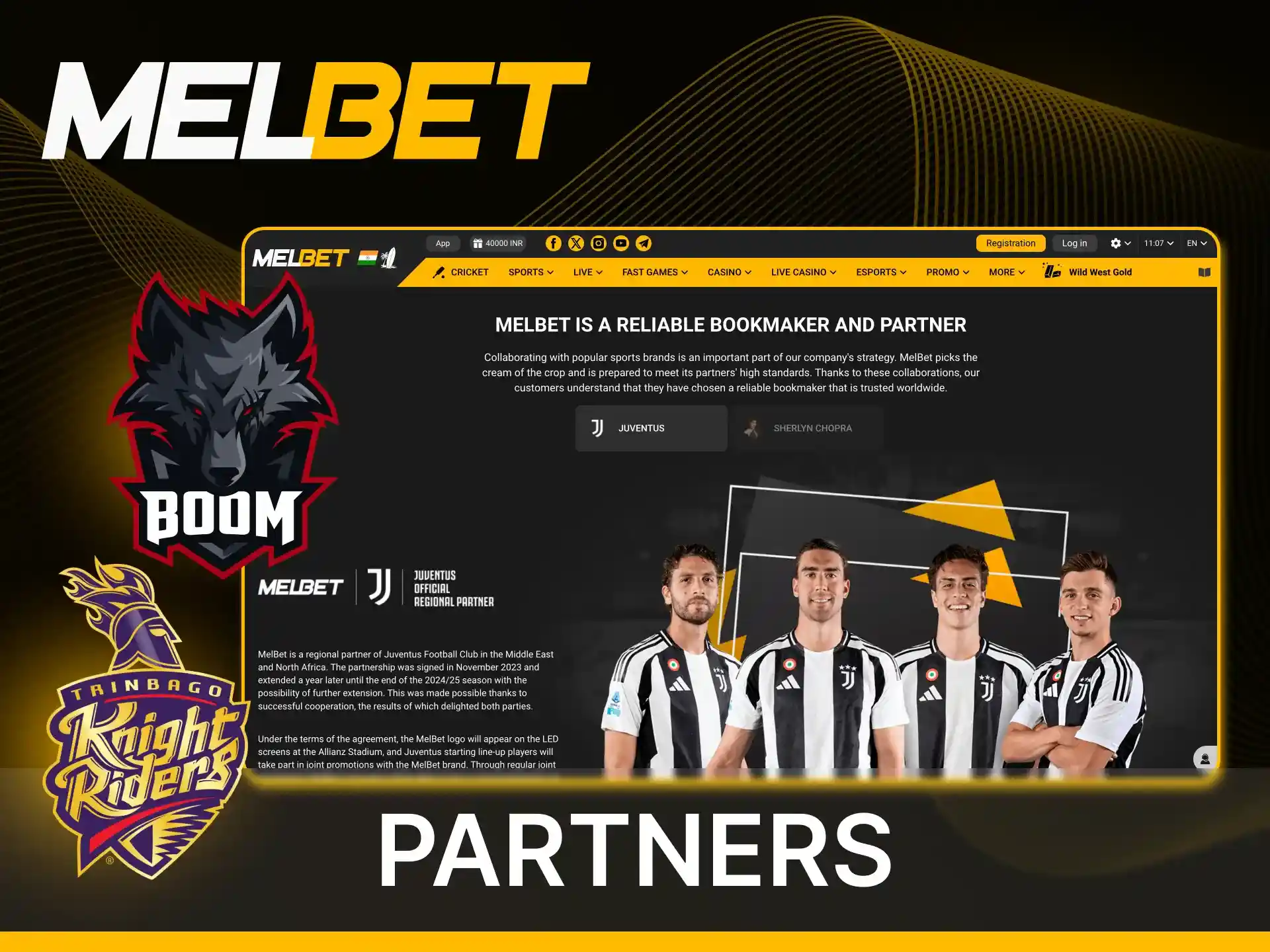 Meet your partners online casino Melbet.